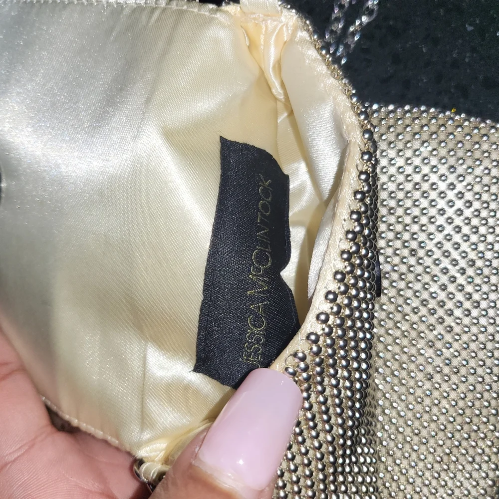 Jessica McClintock Gold Beaded Crossbody
